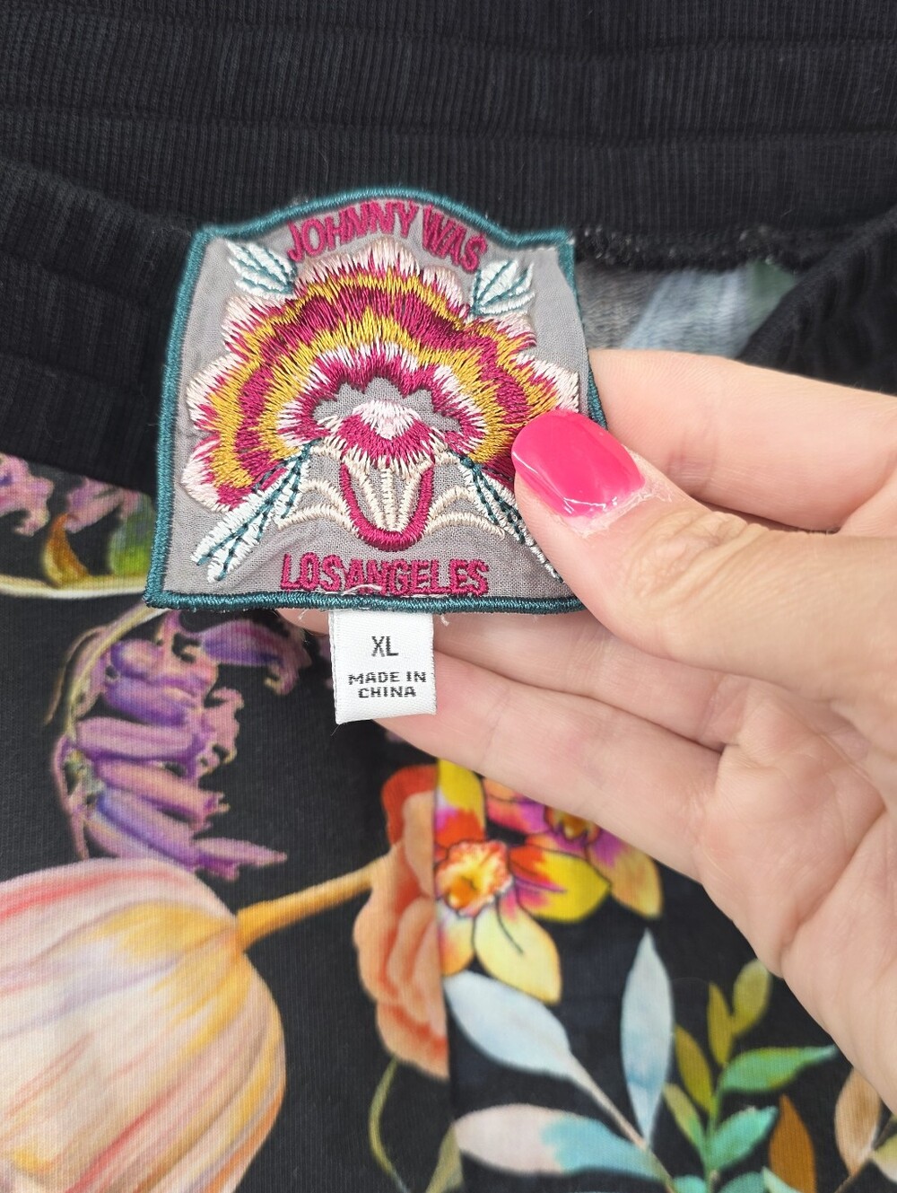 Johnny Was Floral Pants XL - Picture 2 of 4